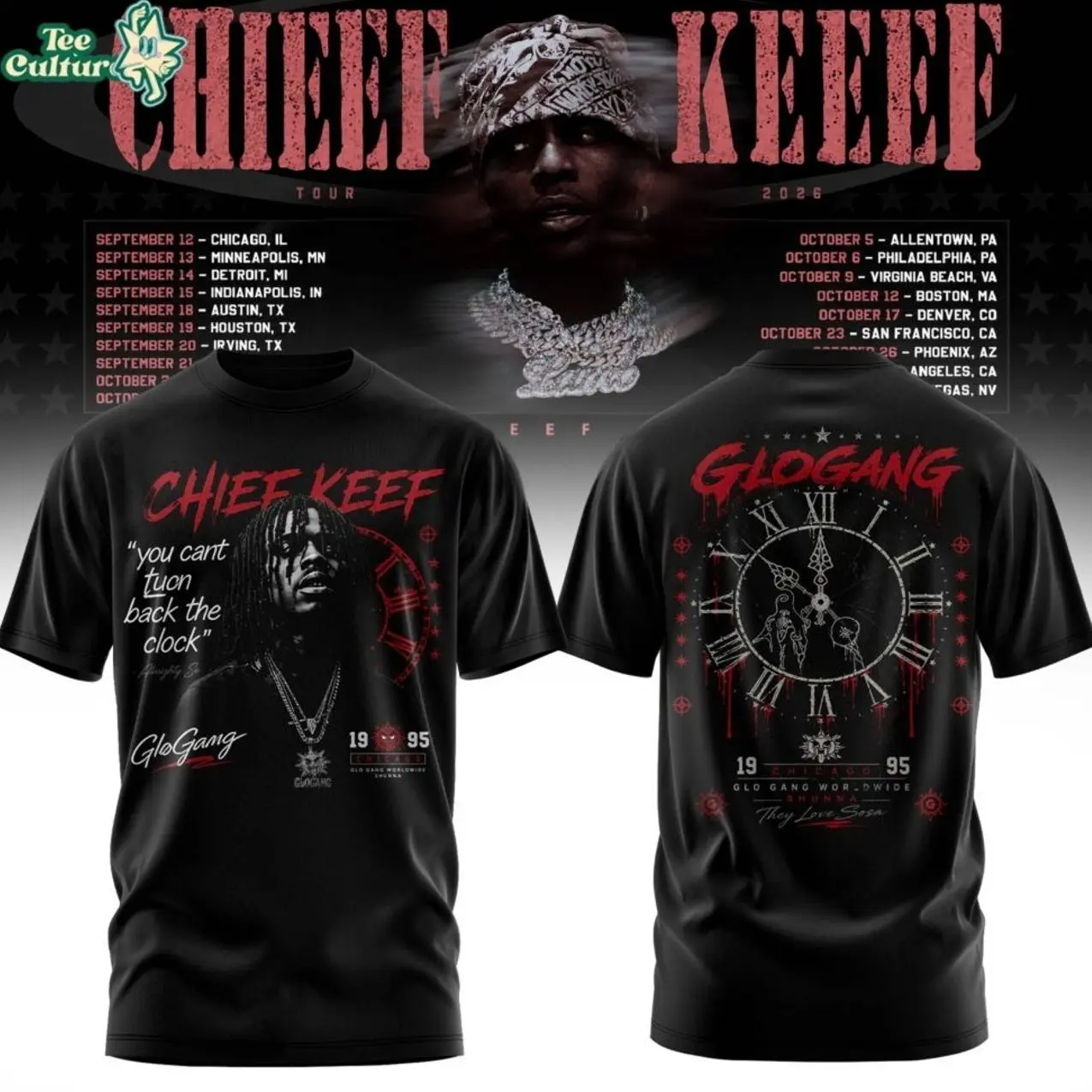 Chief Keef Live 26 Tour Edition TShirt V5 EZT