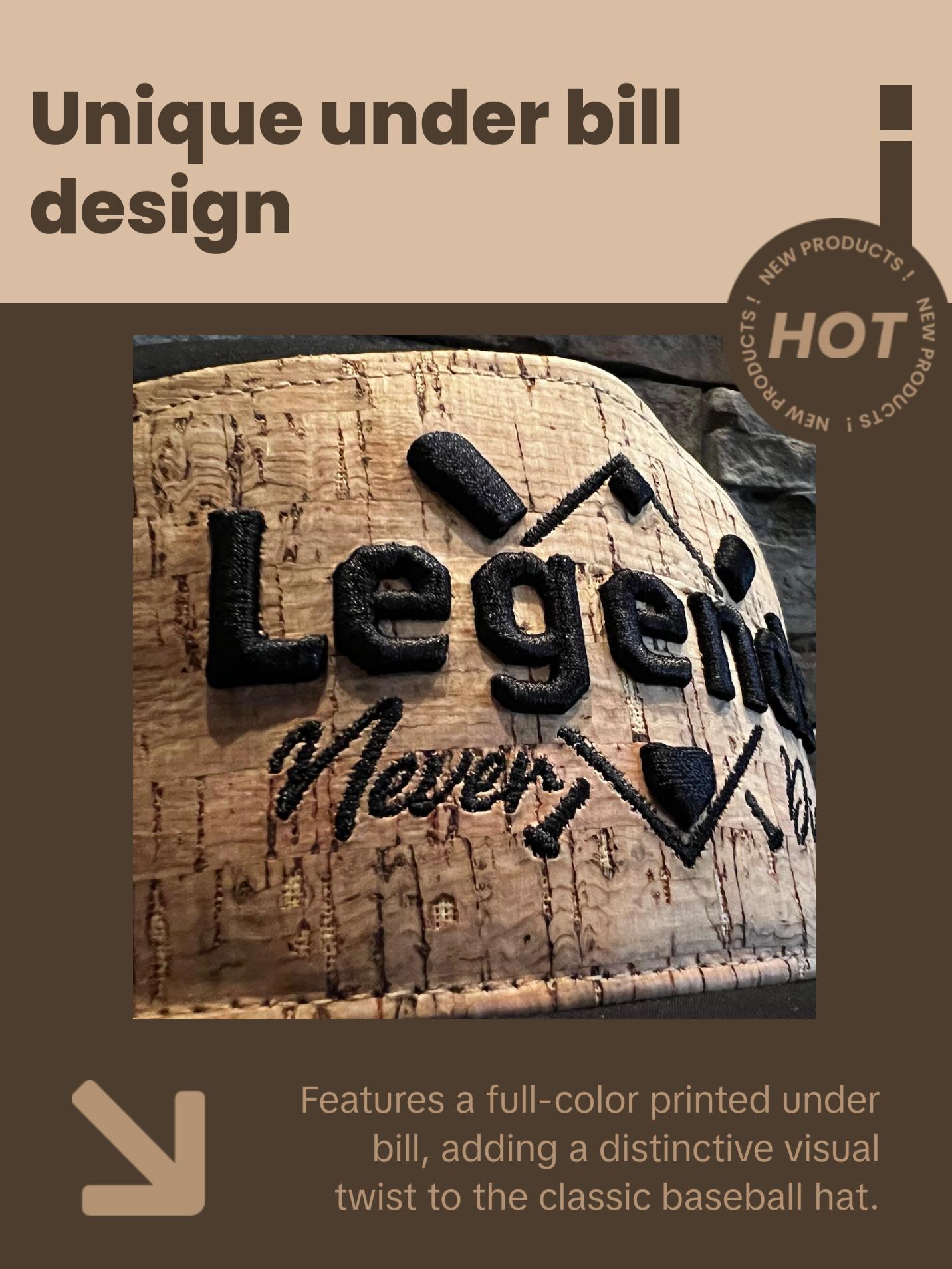 The Sandlot - Legends Never Die - Cork Hat with Custom Printed Bill!