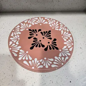 Pink Talavera Plate 9 in.