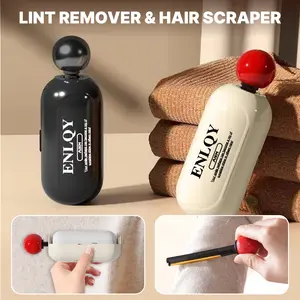 2-in-1 Lint Remover and Fuzz Brush, Flip-Cover Dust-Proof, Washable Hair Remover Tool