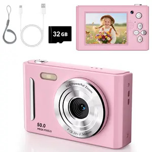 2.4 Inch Screen Digital Camera, Digital Video Camera with 32GB SD Card, Anti-shake Camera with Music Player for Birthday Gift