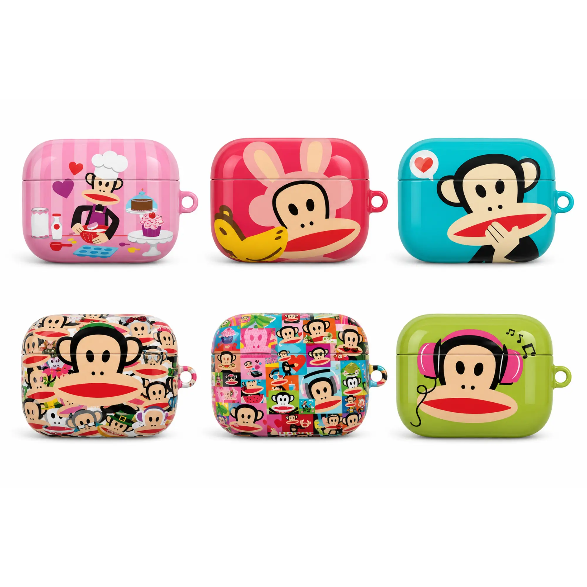 Cute PPaul Frankk Monkey Airpods Case Colorful Cartoon Protective Cover for Airpods 1 2 3 4 Pro 1 2 3