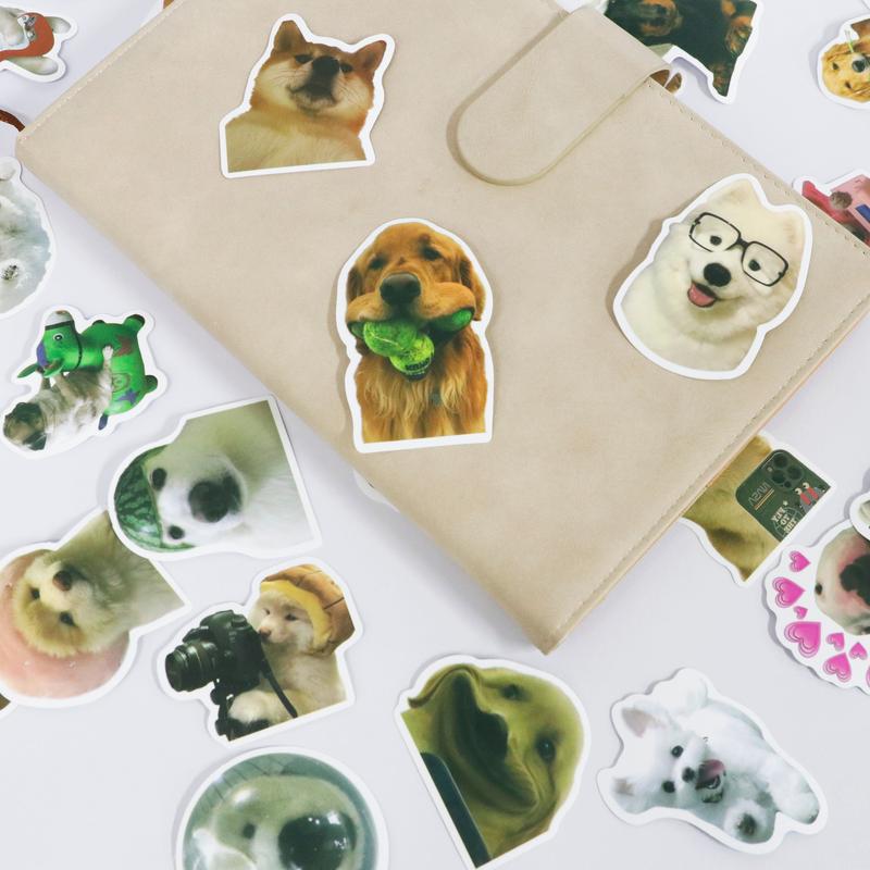 50/100pc Funny Cat/Puppy Meme Sticker Pack For Pets Lover. Vinyl Waterproof Stickers for Book Phone Laptop Water Bottle. Fun Craft Stickers for Scrapbooks, Planners, Gifts and Rewards. Cute Gifts for Girls Kids Teens Adults.