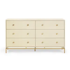 Pesce 57" Faux Shagreen 6-Drawer Dresser
