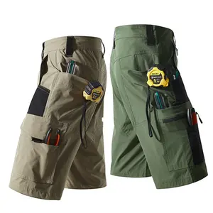 Men’s 2-pack multifunctional cargo shorts, lightweight and breathable, suitable for summer outdoor activities and work commutes; also ideal for everyday wear and hiking/off-road use. run casual sport solid color work short loose fit men Men's Printed