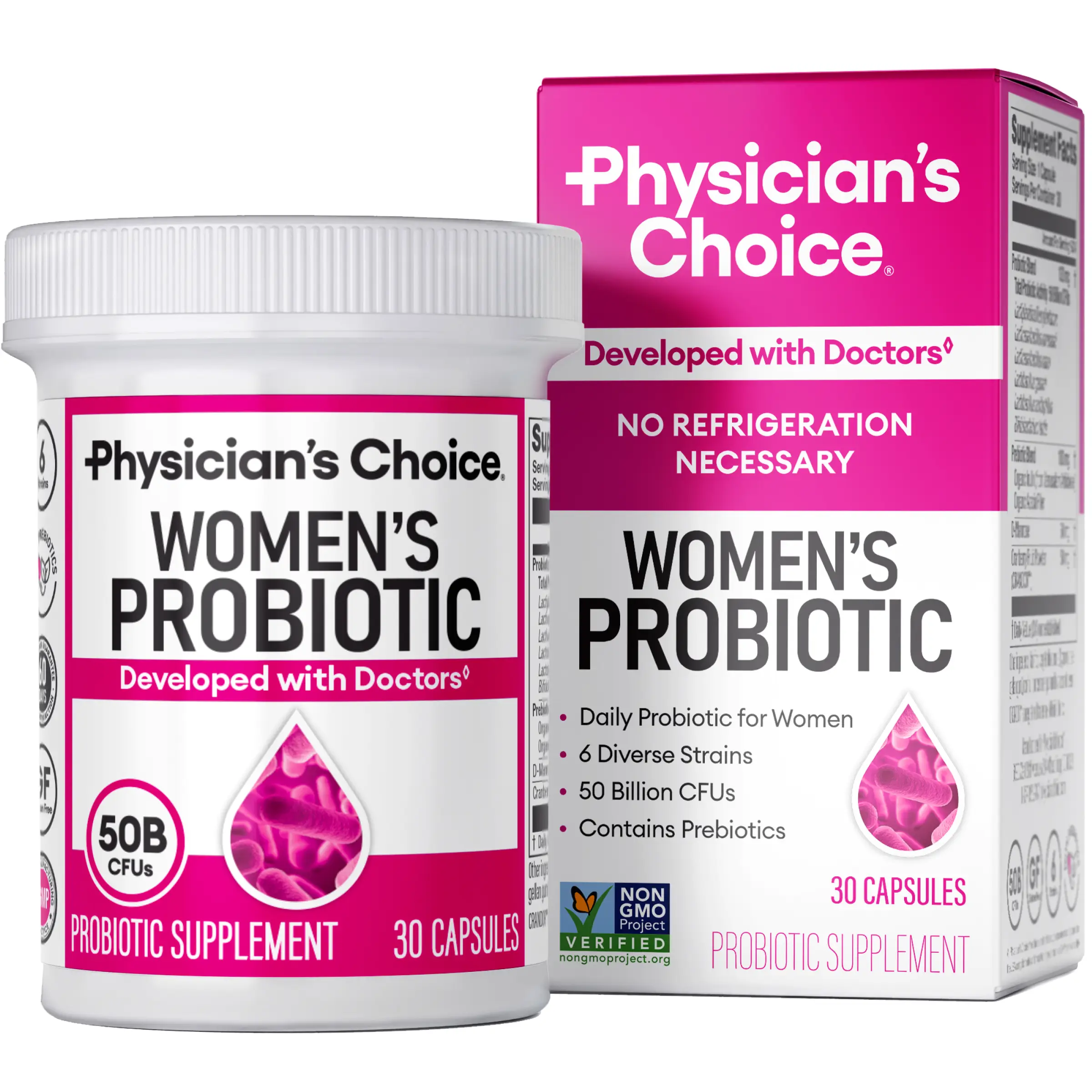 Physician's Choice Women's Probiotic Daily Digestive, Gut Health, Urinary Tract, and Immune Support for Women with 50B CFUs, Cranberry & Prebiotics