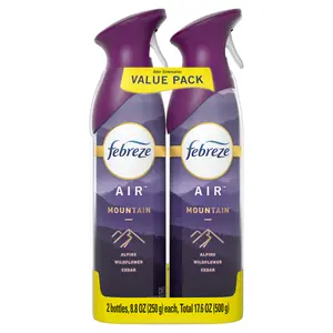 Air Effects 8.8 oz. Mountain Scent Air Freshener Spray 2 Count Cedar Fragrance Eliminates Odors From Home