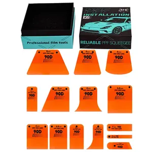 KUNAISI 14PCS PPF Squeegee Kit Window Tint Vinyl Wrap Tool Set Bubble Remover Car Film Installation