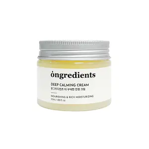 Ongredients Deep Calming Cream 1.69 fl oz. (50ml) - Nourishing Moisturizer for Sensitive Skin with Cica Ceramide Complex & Centella Asiatica Extract