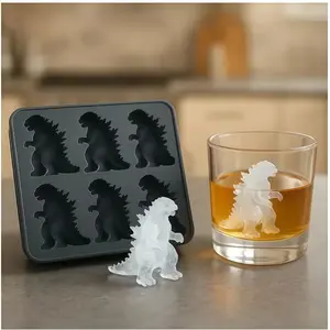 Godzilla Ice Mold Dinosaur Ice Cube Tray, Creative Ice Cube Mold for Drinks, Reusable Ice Tray for Whiskey, Cocktails, Kitchen Bar Accessories