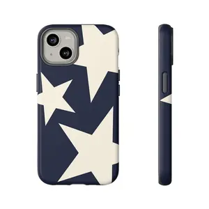 Trendy Navy Star Tough Phone Case, Aesthetic Teen Cool Girl Case, Vintage Aesthetic Phonecover, Gift, 2k Case,phone Case Suitable for Iphone 11/12/13/14/15/16/17 Pro Promax Plus Air