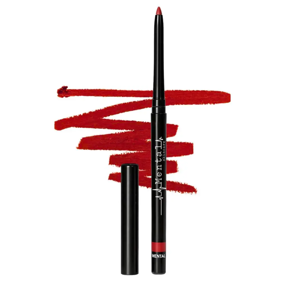 Mental Skincare Goddess Red Lip Liner – Creamy High-Pigment Matte, Retractable, Smooth Application