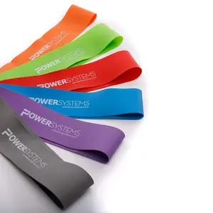 Power Systems 9" Mini Versa Loop Resistance Band - Upper Body Exercises - Spin Class - On-The-go Training (6 Pack Kit)