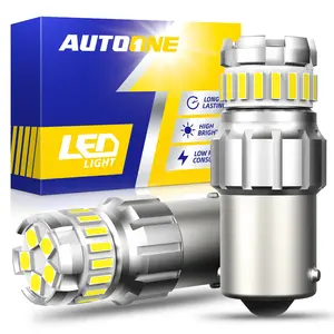 AUTOONE 1156 LED Bulb, BA15S 7506 1003 1141 P21W 6500K LED Reverse Light Bulbs Super Bright for Back Up Reverse Tail Brake Parking Lights, White Red Pack of