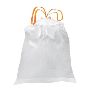 13 Gallon Reinforced Top Drawstring Fresh Scented Tall Kitchen Trash Bags with 20% PCR (200-Count) Pack Trashbags Waste Bags