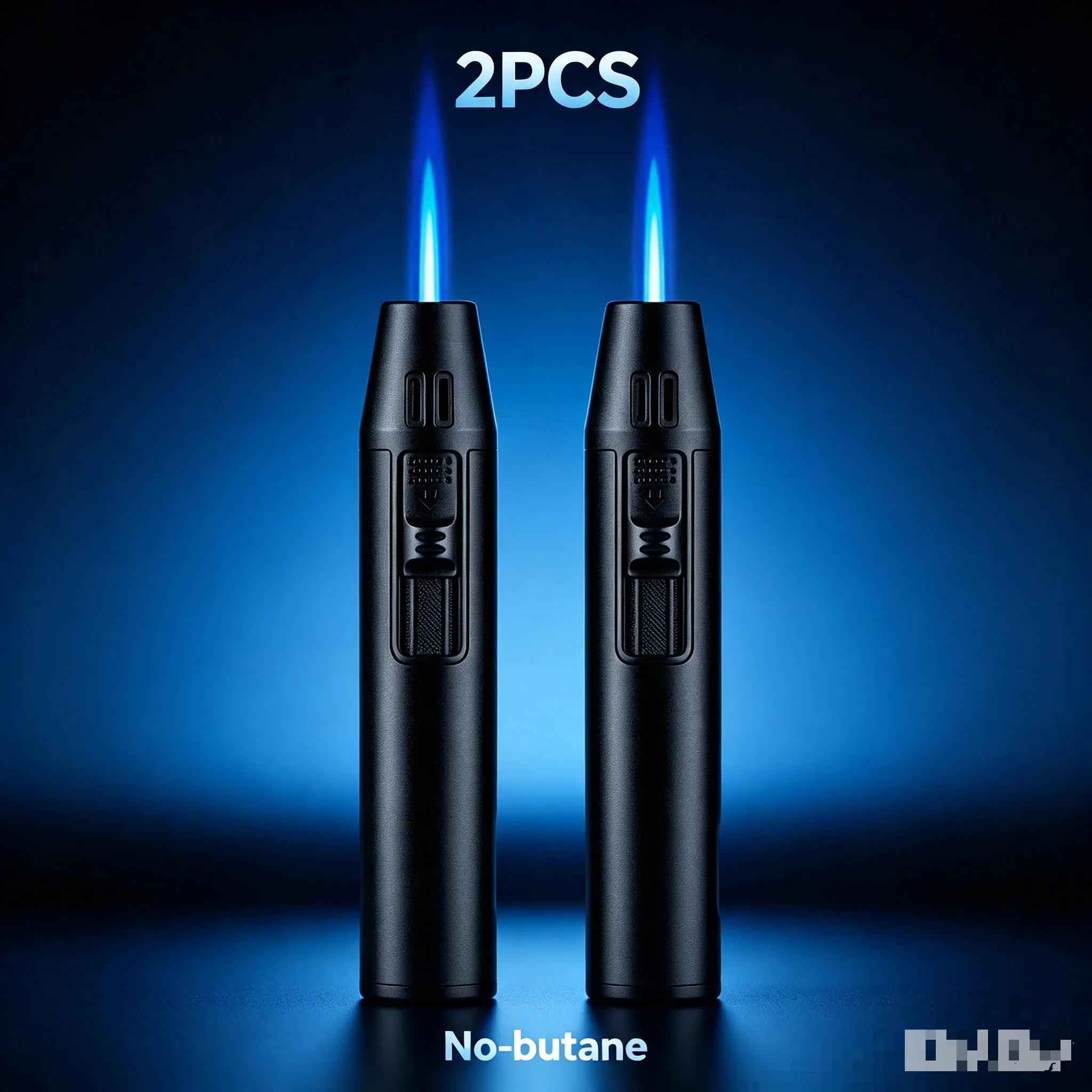 (No butane) Black Metal Shell Portable Lighter, Direct Blue Flame Lighter, Visible Window, Windproof And High Temperature, Adjustable Flame, Gift For Men and Women, For Wedding, Party, Cooking, Camping, Lighting Candles
