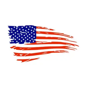 Distressed Flag Permanent Vinyl Decal