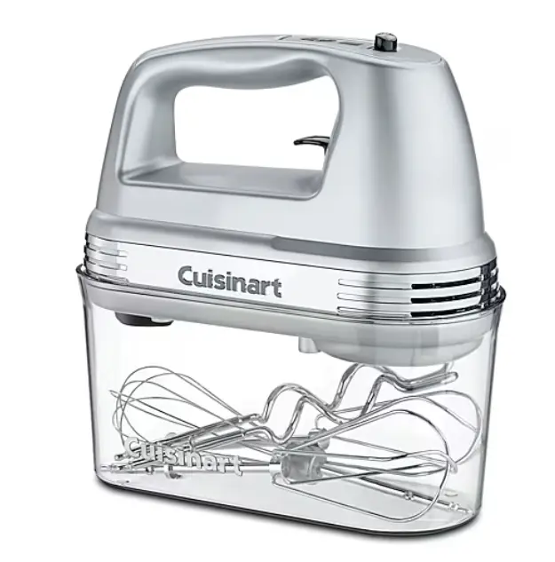Cuisinart 9-Speed Electric Hand Mixer with Storage Case, Handheld Baking Mixer with Multiple Speeds, Stainless Steel Beaters and Dough Hooks for Cake Batter, Cookies, Whipped Cream, Mixing and Baking