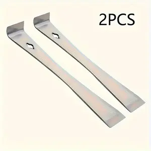 Stainless Steel 90 Degree Right Angle Pry Bar, Heavy Duty Flat Metal Hand Tool with Precision Edge for Woodworking Projects, Beekeeping Hive Maintenance, Household Repair Tasks and Construction Tools