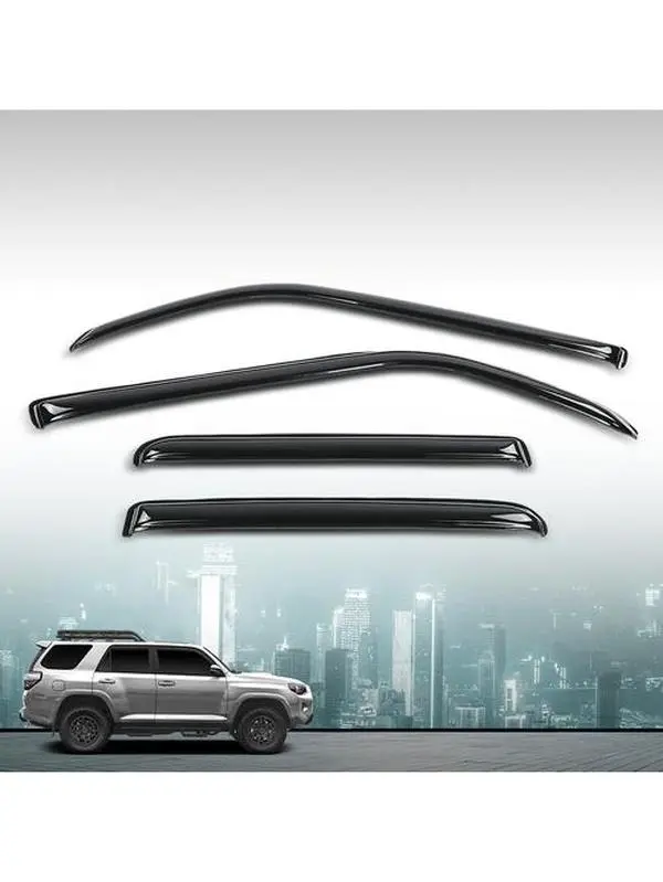 Side Window Visor for 10-24 Toyota 4Runner, Automotive Full Size Out Channel Rain Guards, Car Accessories with Double Sided Tape