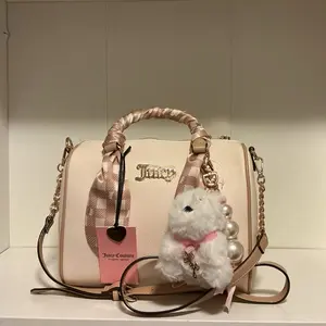 Juicy Couture Forever Fab Satchel, Soft White Scarf-Accented Handbag