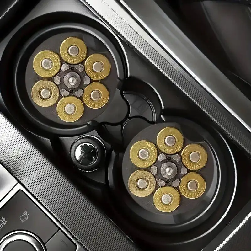 Car Cup Holder Coaster, Round Anti-slip Car Cup Holder Pad, Universal Car Interior Decoration Accessories for Women & Men