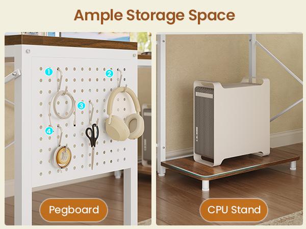 SEDETA 67 Inch U Shaped Desk with 4 Fabric Drawers Reversible Corner Computer Desk with Power Outlet CPU Shelf L Shaped Office Desk with Pegboard SEDETA 67 Inch U Shaped Desk with 4 Fabric Drawers Reversible Corner Computer Desk with Power Outlet CPU Shelf L Shaped Office Desk with Pegboard