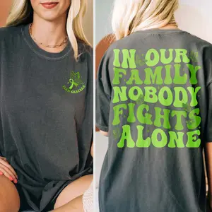 Lymphoma Awareness Shirt, In Our Family Nobody Fights Alone, Lymphoma Cancer Shirt, Warrior Gift, Lymphoma Support Shirt, Survivor Shirt