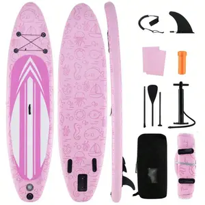 Inflatable Stand Up Paddle Board Surfing Board Accessories With 3 Fins And Backpack