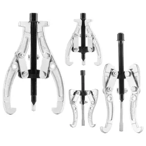 summervibes VEVOR Gear Puller Set, 3 in/4 in/6 in/8 in 3 Jaw Bearing Puller with Reversible Jaws, 2 Jaw/3 Jaw Pulley Puller Tool, 4 PCS Heavy Duty Bearing Puller Tool Kit for Pulley Gear Bearing Flywheel Removal