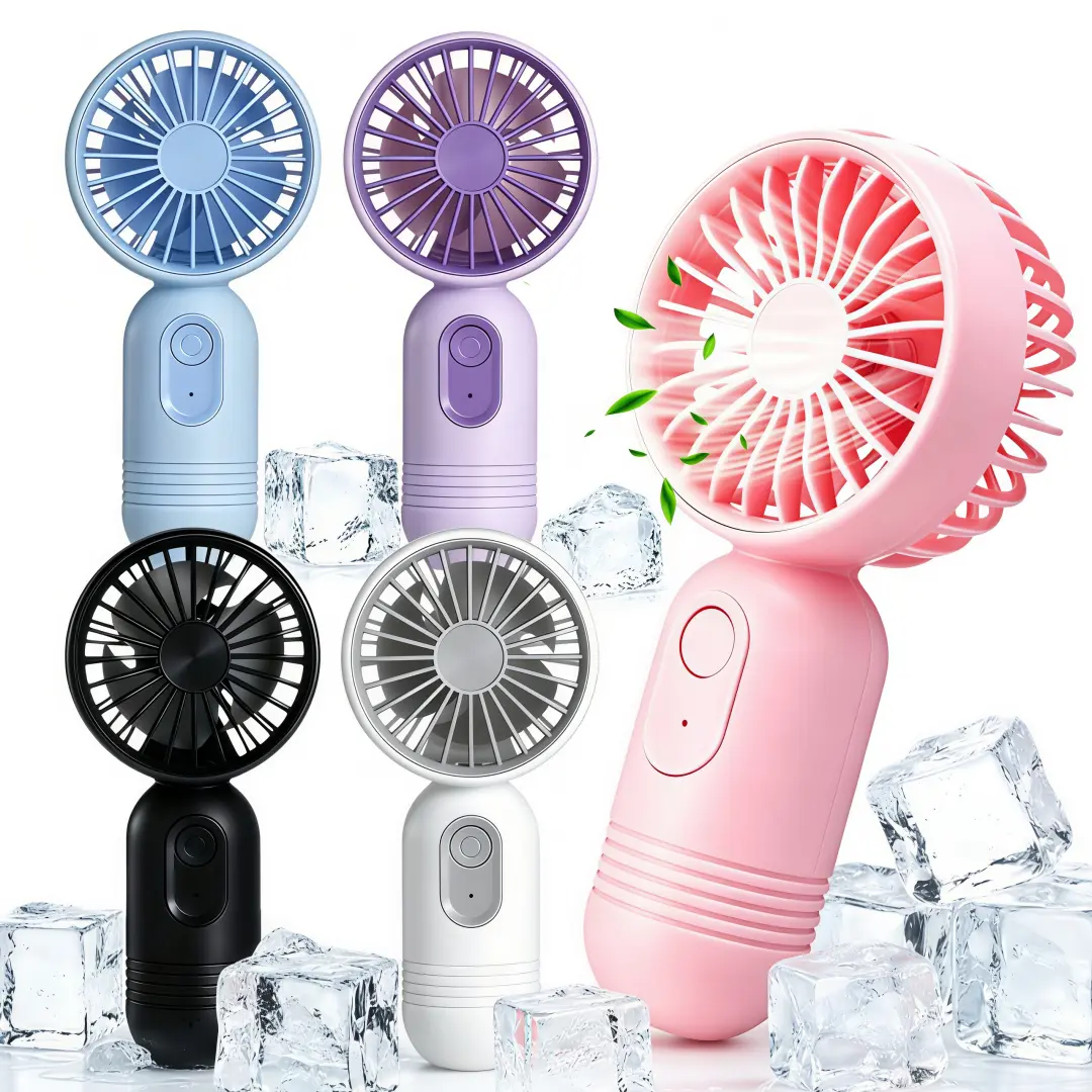 LMMAKE 3PCS Cordless Rechargeable Personal Portable Fans - Cute, Lightweight, 3-Speed, USB Rechargeable Multipurpose Handheld Fans for Indoor, Outdoor Use to Beat the Heat, Cordless Rechargeable Fan
