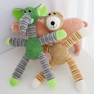 Indestructible Large Dog Sound Squeaky Toys Animals Shape Pet Soft Plush Chew Molar Training Toy Puppy Bite Teeth Dental Toys