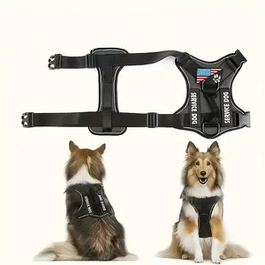 Service Dog In Training Vest with Handle - 5 Removable Patches Included | Reflective Safety Harness for Small/Medium Dogs (Soft Mesh & Easy Control)