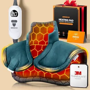 Graphene-Infused Instant Heating Pad with 3M Thinsulate, Ergonomic Weighted Heating Pad for Neck and Shoulders and Back, Heated Neck Wrap w/ 6 Heat Options 4 Auto Timer, Christmas Gifts for Women Men
