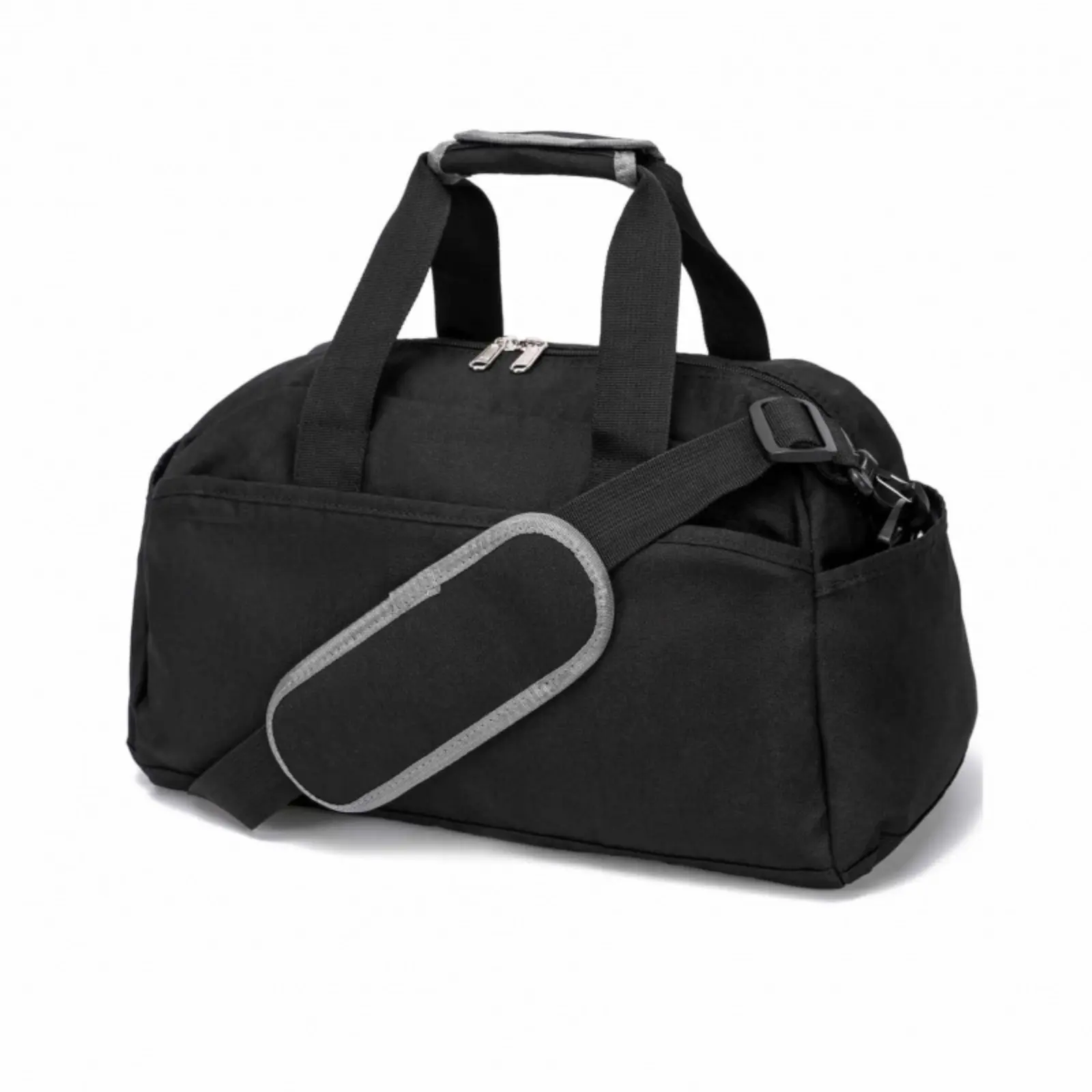 Unisex 14-inch Compact Gym Bag, Lightweight Mini Duffle Bag, All Seasons Carry-On Fit for Travel Sports, Black, Sport Yoga Bag, Workout Sport Bags
