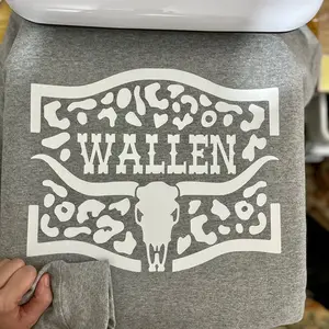 Wallen leopard Crewneck sweatshirt White Cotton Women Pullover Hoodie