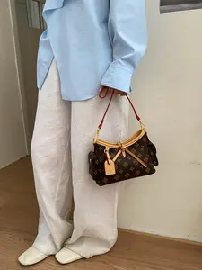 Luxury Crossbody Shoulder Bag, Trendy PU Material, Casual Solid Design, All-Season Use, Perfect for Travel & Daily Wear, Fashionable Crossbody Bag