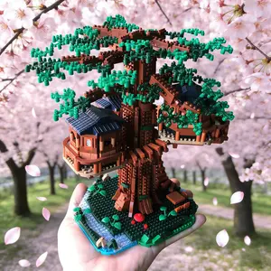 Treehouse Building Block Model, Immersive Forest Fairy Tale Assembly Toy, Cure Stress Birthday Festival Gift for Friends, Building Block Sets