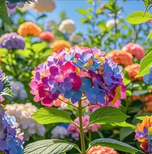 50Pcs Rare Bigleaf Hydrangea Seeds Varied Color Flower Seeds for Outdoor Garden Beds Acid Loving Plants for Patio Container Gardening Project