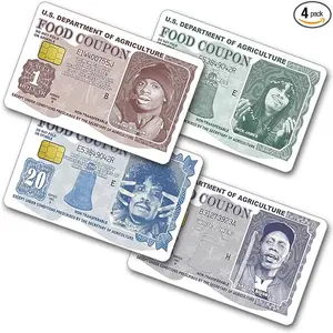 Credit card, debit card, and electronic welfare card matte waterproof vinyl sticker set, suitable for small chip cards. It has very strong durability.
