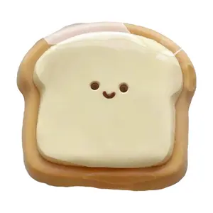 Cute Dog Toast Squeeze Toy Soft Sensory Fidget Toy Cartoon Animal Squishy Desk Toy for Kids & Adults