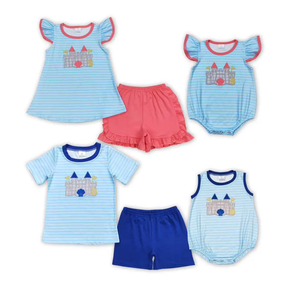 Toddler Boys' Colorful Fabric Shirt and Shorts Set, Lightweight & Breathable 2-Piece Boutique Clothes, Cotton Blend for Summer Vacation, Colorful Fabric Boys' Sets, Adorable Style Boys' Sets, Shirt And Shorts Boys' Sets