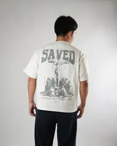 Faith Link Co. – Saved By Jesus T-Shirt – 100% Premium Cotton, Message-Driven and Scripture-Based Design (John 3:16)