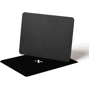 XVX Glass Mousepad, Hard  Pad 290mm*220mm, Ultra Smooth  Pad for  and Accurate  Control for Office and Gaming(Black