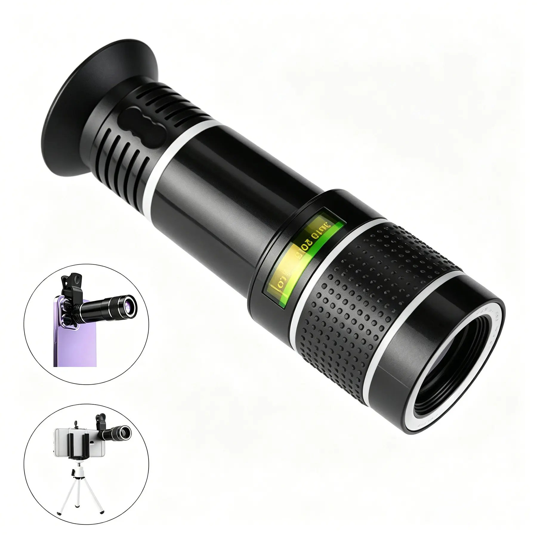 20x Universal Smartphone Telephoto Lens, Concert Sports Travel HD Zoom, Clip-On Phone Camera Lens, Essential for Photography Enthusiasts, Portable, Phone Telescope