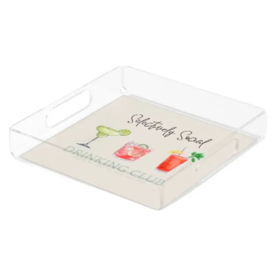 Acrylic Serving Tray - Cocktail Collection - DRINKING CLUB