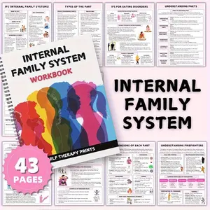 Ifs Internal Family System Workbook, Emotional Management Skills + Mirror Reflection Notes, Psychological Growth & Self-Awareness Tool, Self Improvement Journal