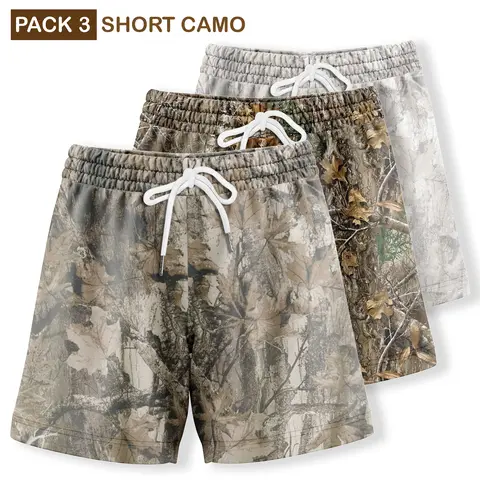 Pack 3 Camo Shorts With 5 Inch Inseam, Perfect for Men & Women At the Gym, Basketball Camo Mesh Short, Gift for him, Gift For Her, Gym Gift