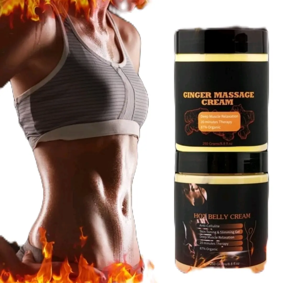 Ginger Massage Cream - Moisturizing Body Cream for Men and Women - 250g - Daily Use - Hydrating & Gentle for All Skin Types