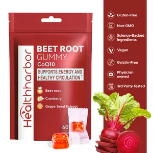 Healthharbor Beet Root Gummy - Supports Energy and Healthy Circulation, Blood Pressure, Heart Health - 60 Count